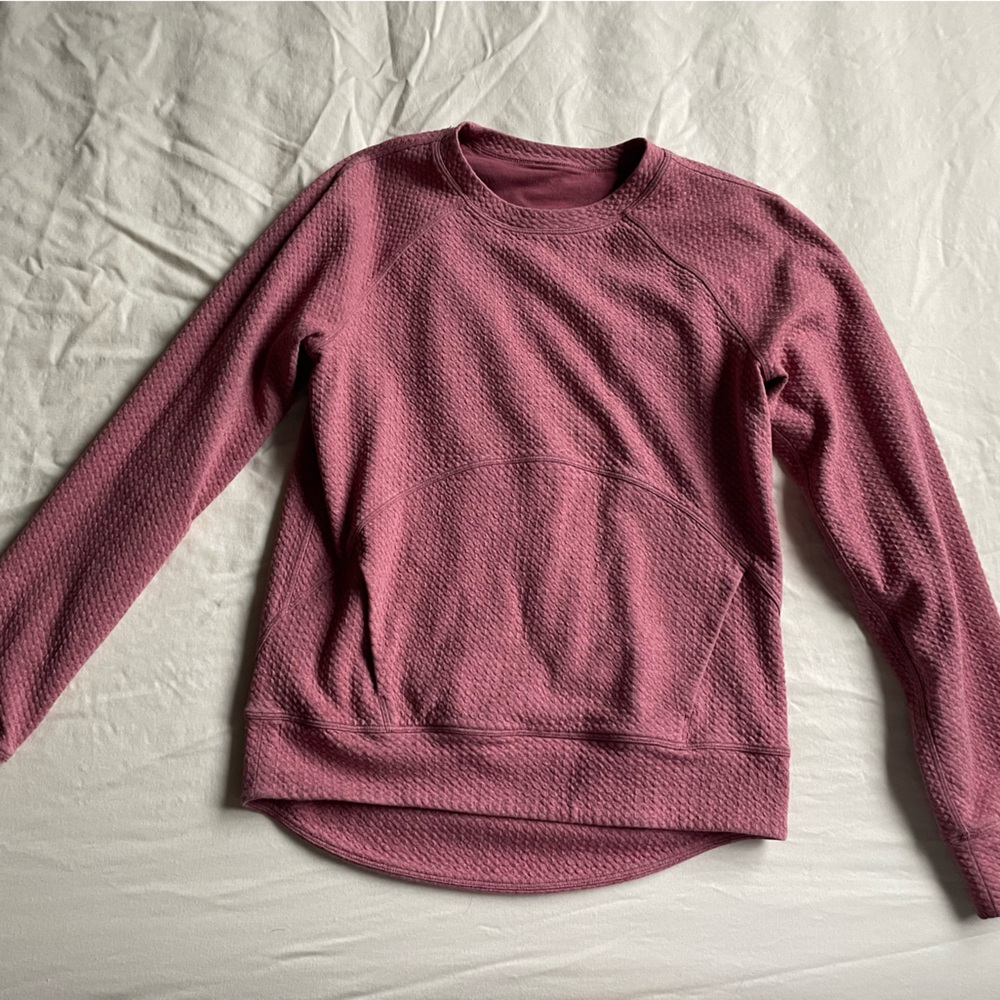Lululemon pink textured sweatshirt